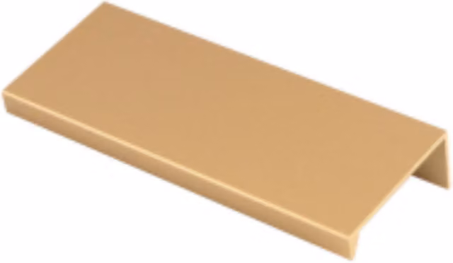 Gold Squared Lip Edge Mount Profile Flush Pull Handle