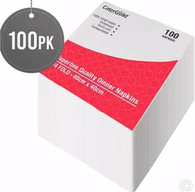 UMKY White Paper Dinner Napkins, 40 x 40 cm
