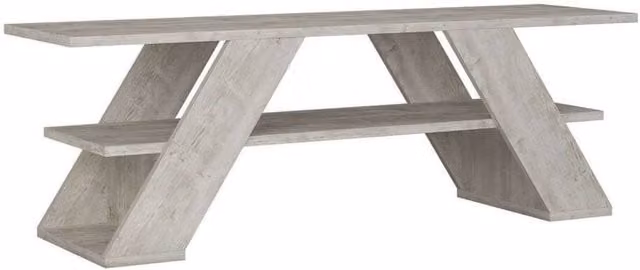 CALICOSY White Modern Wall Mounted TV Stand with 3 Shelves, W: 120 cm, D: 40 cm, H: 33.5 cm – 1