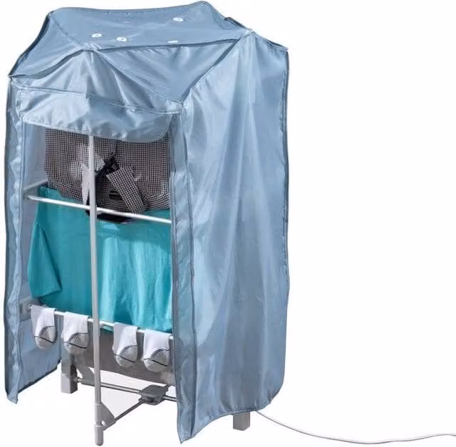 Daewoo 3-Tier Heated Airer with Cover, 300W, 30kg Capacity, Grey – 1
