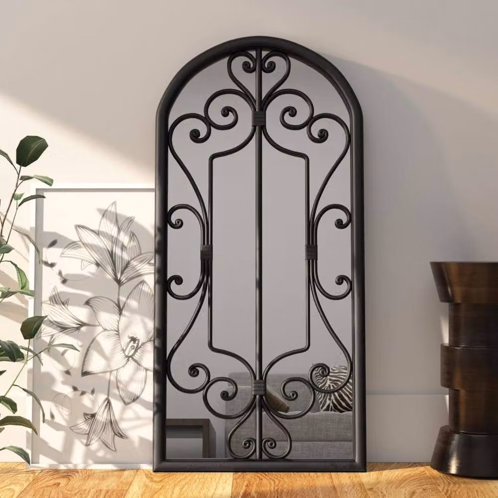 Berkfield Home Rectangular Wall Mirror in Black, W: 100 cm, H: 45 cm – 2