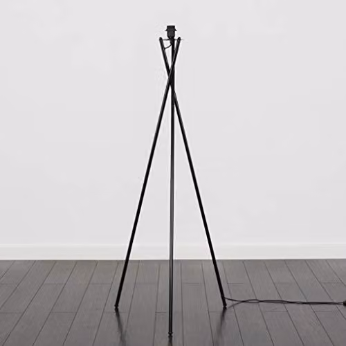 ValueLights Modern Black Metal Floor Lamp Base, Height: 136 cm – 2