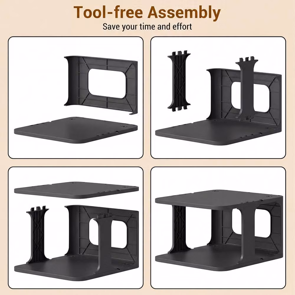Costway 6-Tier Stackable Plastic Shoe Rack in Black – 8