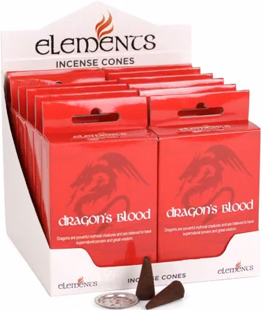 KDMK Dragon's Blood Incense Cones, 12 Packets, Red