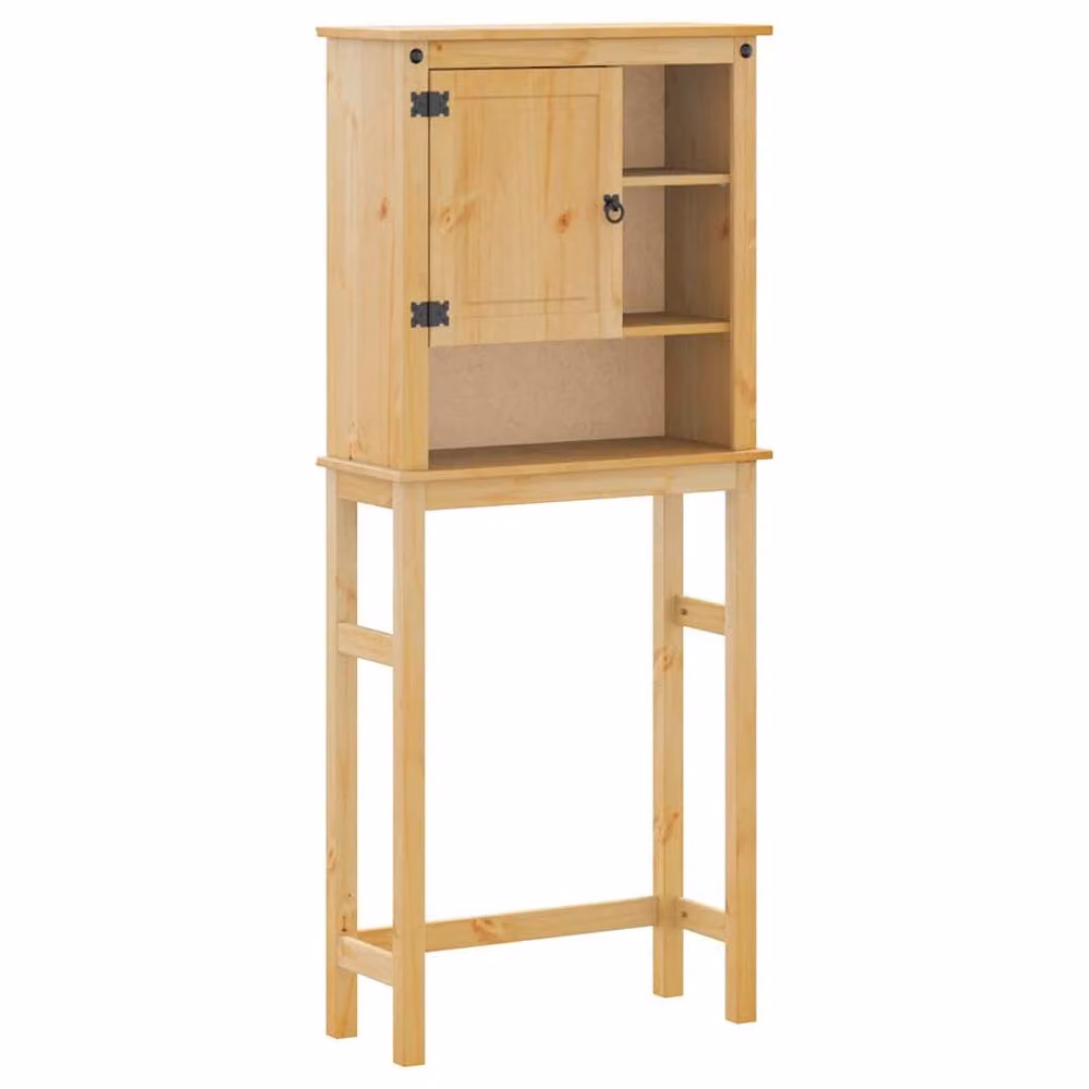 Berkfield Home Corona Bathroom Washing Machine Cabinet in Brown Solid Pine Wood – 2
