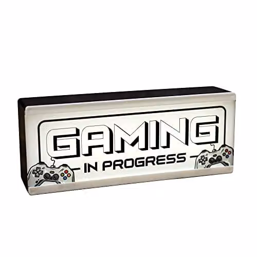 Echo Three Gaming In Progress LED Light Up Sign in White and Black – 1
