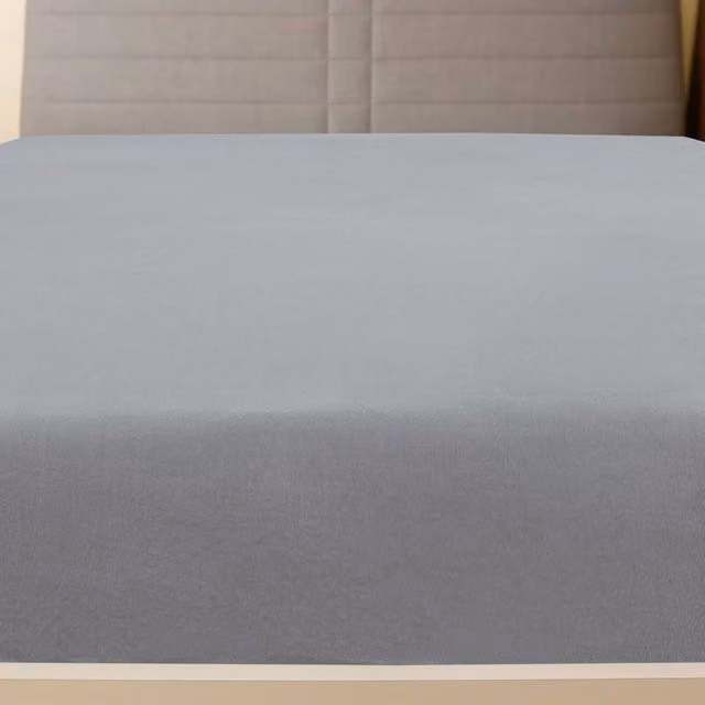 Berkfield Home Grey Cotton Jersey Fitted Sheet W/D/H: 90 x 200 cm