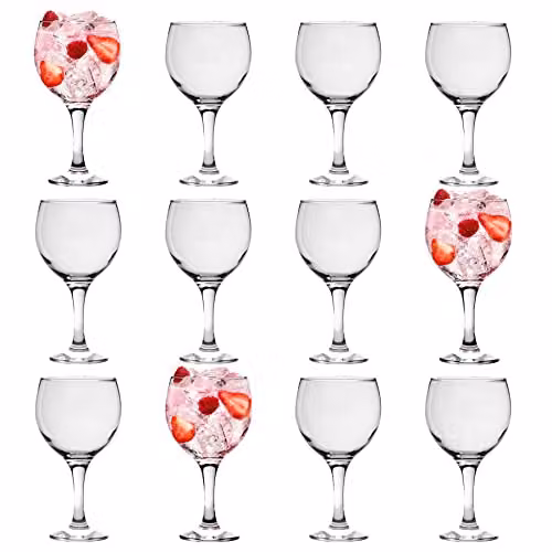 LAV Misket Gin and Tonic Cocktail Glasses, Clear, Pack of 12, 645ml