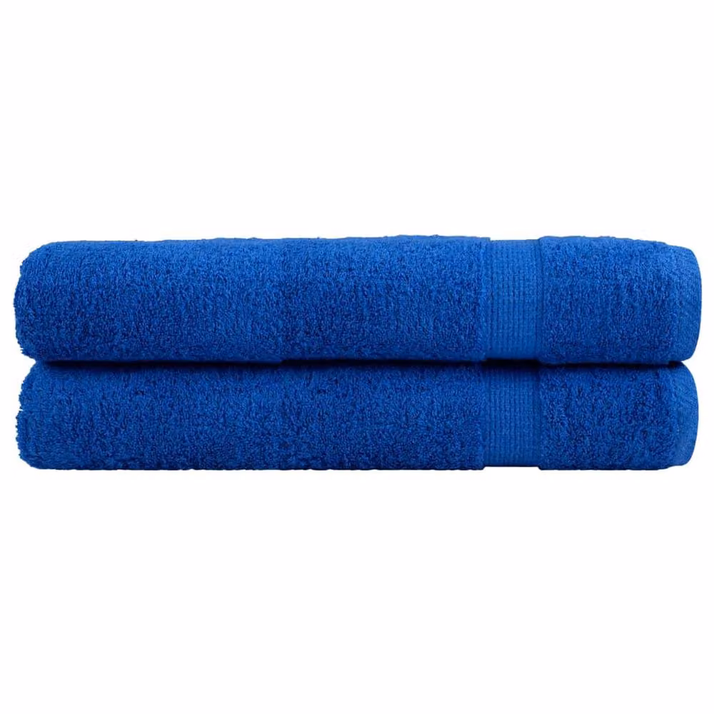 Berkfield Home SOLUND Premium Cotton Sauna Towels, 2 Pack, Blue, W: 80 cm, L: 200 cm, 600gsm – 2