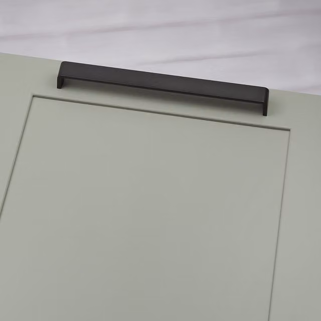 Handle & Home Anthracite Matt Zinc Square Bar Cabinet Pulls, Length: 296 mm