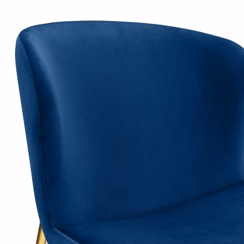Julian Bowen Set of 2 Harper Blue Velvet Upholstered Dining Chairs – 4