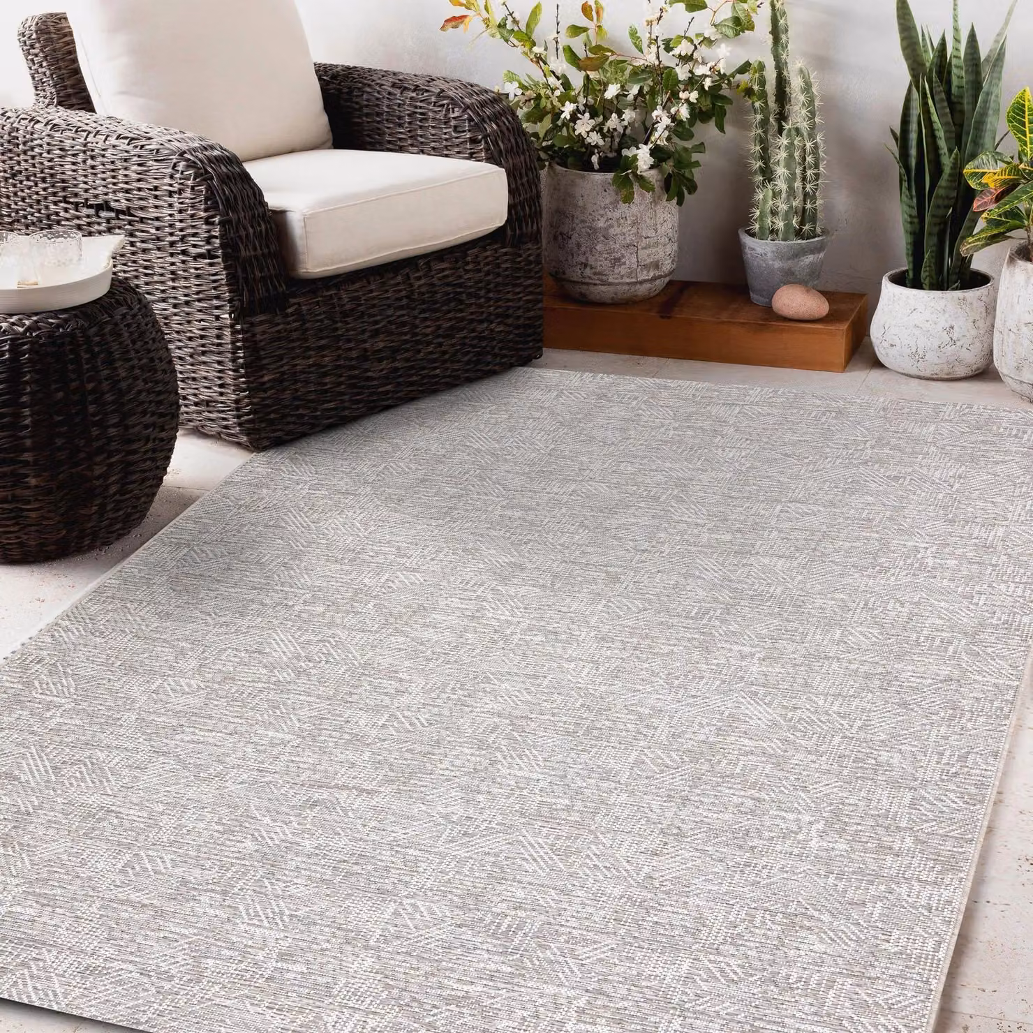 RugsX Beige Rectangular Flat Weave Polypropylene Rug, W: 80 cm, L: 150 cm – 2