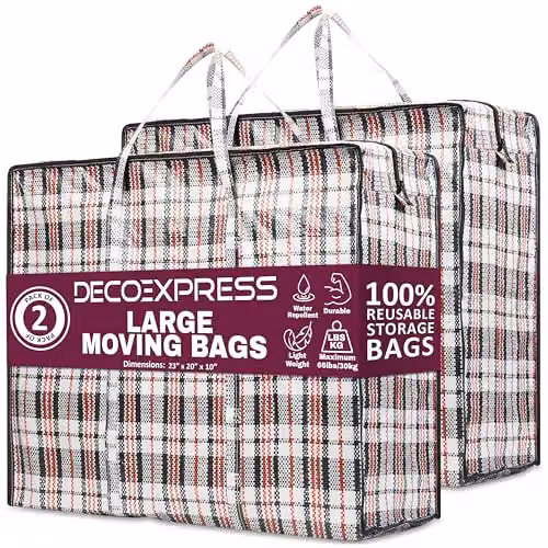 Deco Express Multicolour Laundry Bags, Pack of 2, 75L, W: 60 cm, D: 50 cm, H: 25 cm – 1