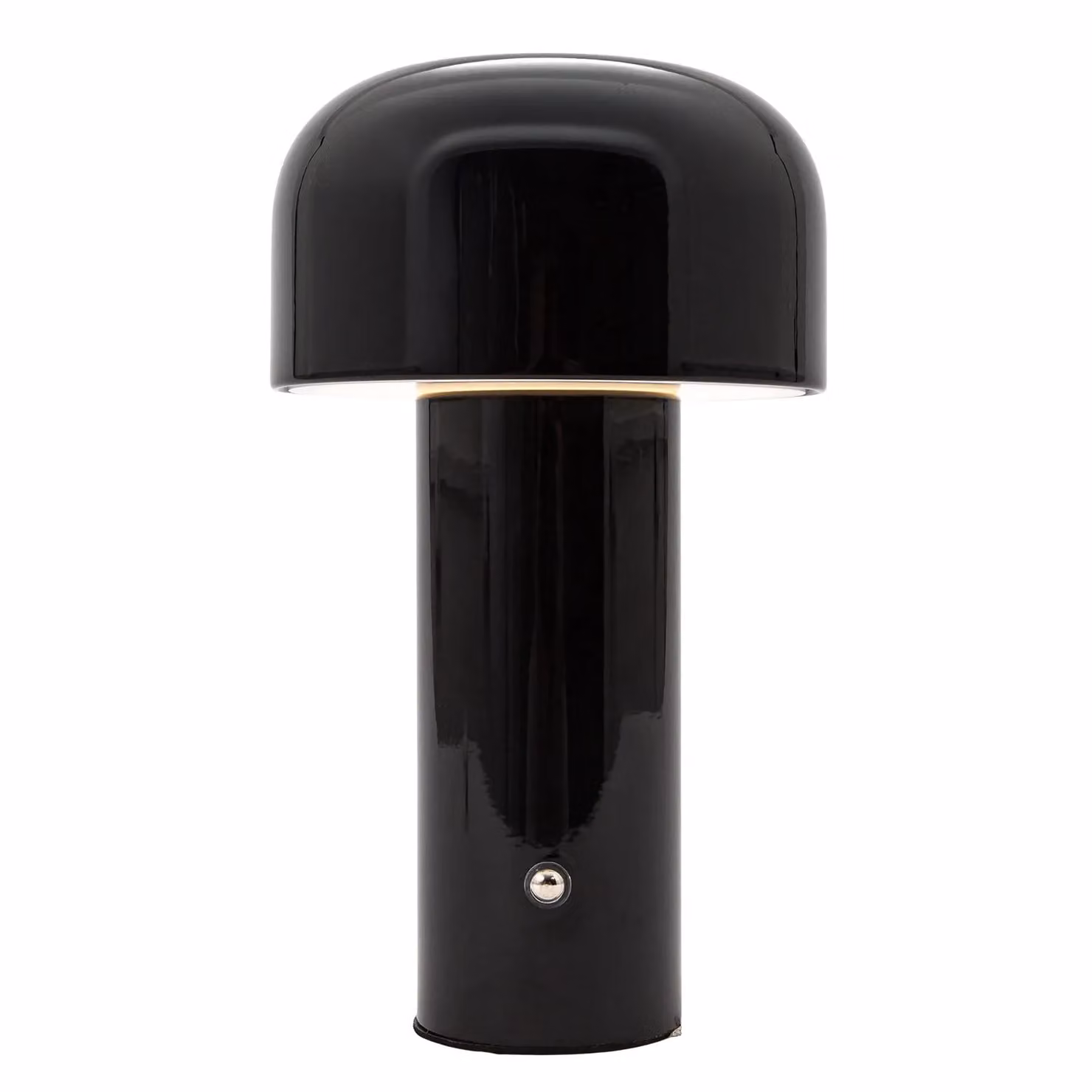 Happy Homewares Modern Mushroom Style Rechargeable LED Touch Dimmable Table Lamp in Black – 2