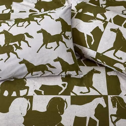 Riva Home Reversible Green Animal Graphic Duvet Cover Set, W: 200 cm x H: 200 cm – 2
