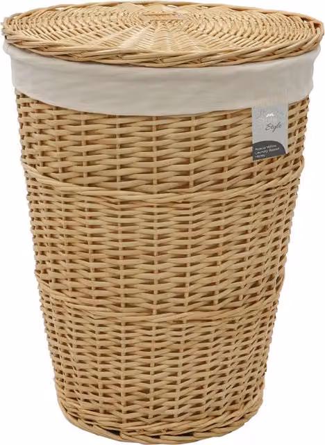 JVL Acacia Willow Storage Baskets in Brown, 65l, 46cm