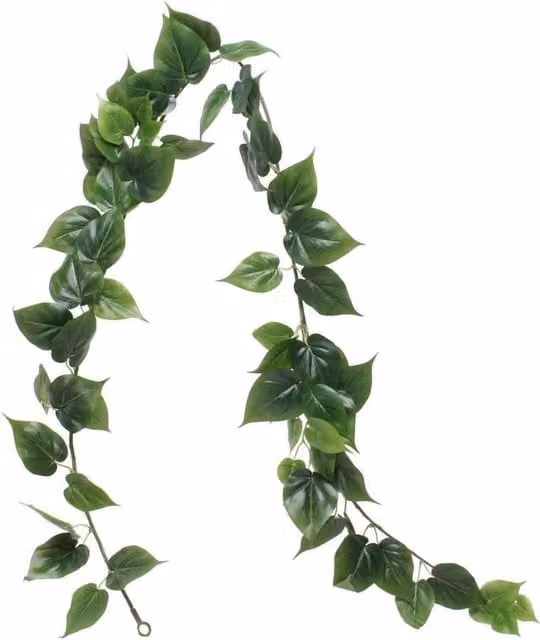 KDMD Philo Green Foliage Party Garland with Hanging Leaves, Length: 182.88 cm