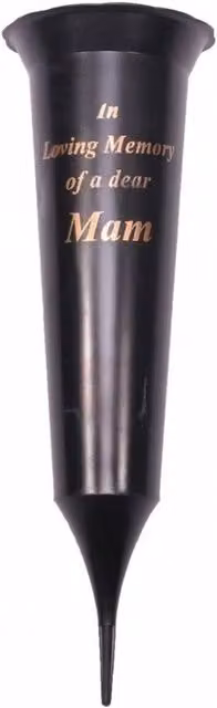 KDMD Black and Gold Spike Grave Vase, 5 Pack, Height: 32 cm