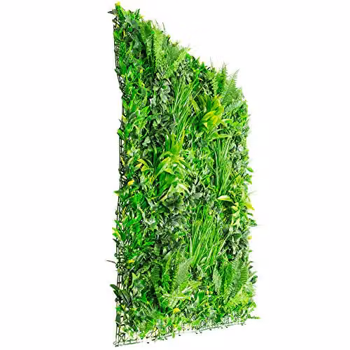 Primrose Pack of 8 Artificial Mixed Green Hedge Panels for Garden Wall or Patio, W/H: 100 x 100 cm – 3