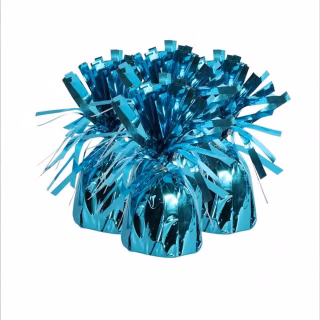 Kingsbury Gifts Pack of 4 Round Turquoise Balloon Weights for Parties and Weddings