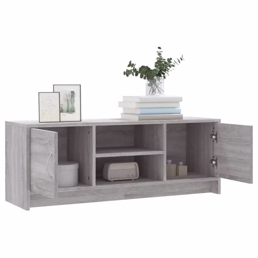 Berkfield Home Modern Grey TV Cabinet W/D/H: 102 x 30 x 37.5 cm – 2