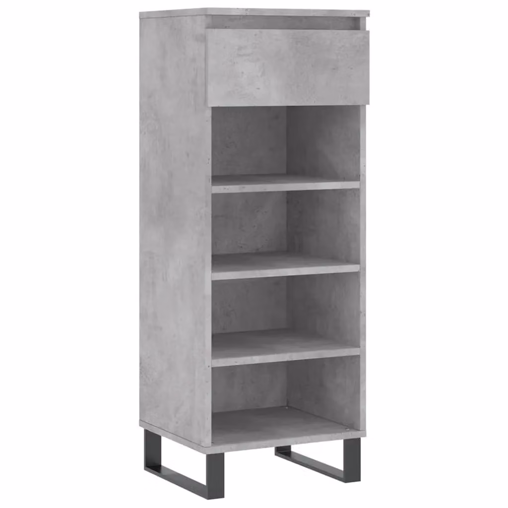 Berkfield Home Modern Shoe Cabinet in Concrete Grey, W/D/H: 40 x 36 x 105 cm – 2
