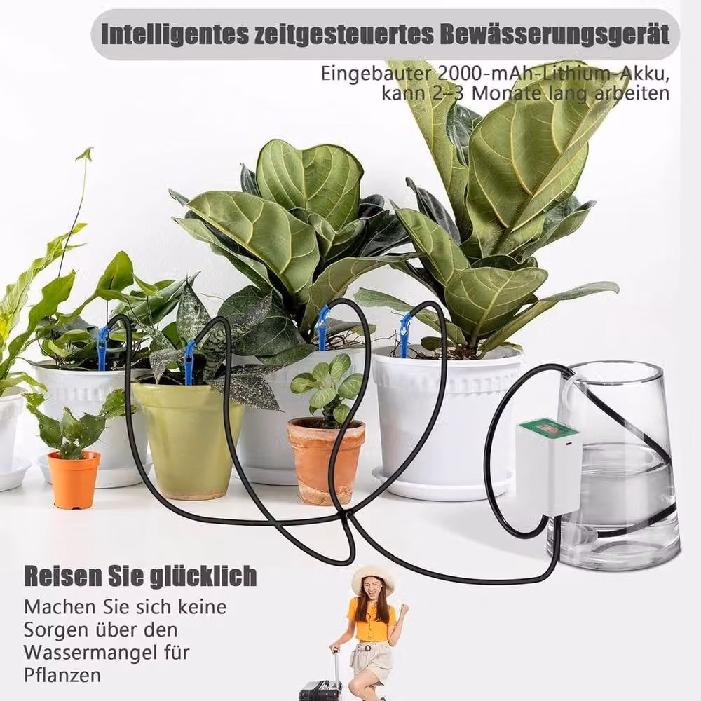 NESTLUNE Indoor Automatic Self Watering System with Timer and Filter in White – 3