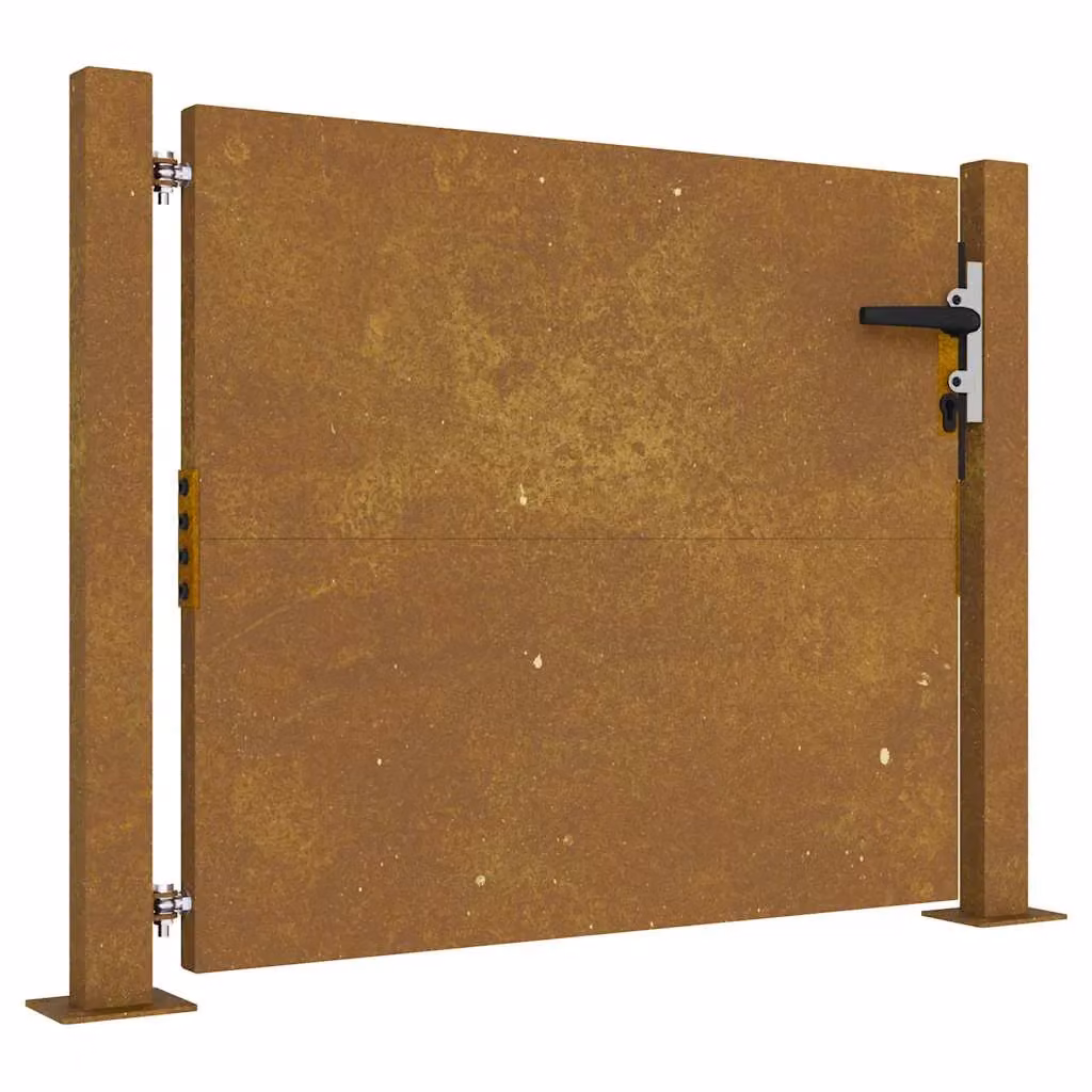 Berkfield Brown Corten Steel Garden Gate W: 105 cm, H: 80 cm – 2