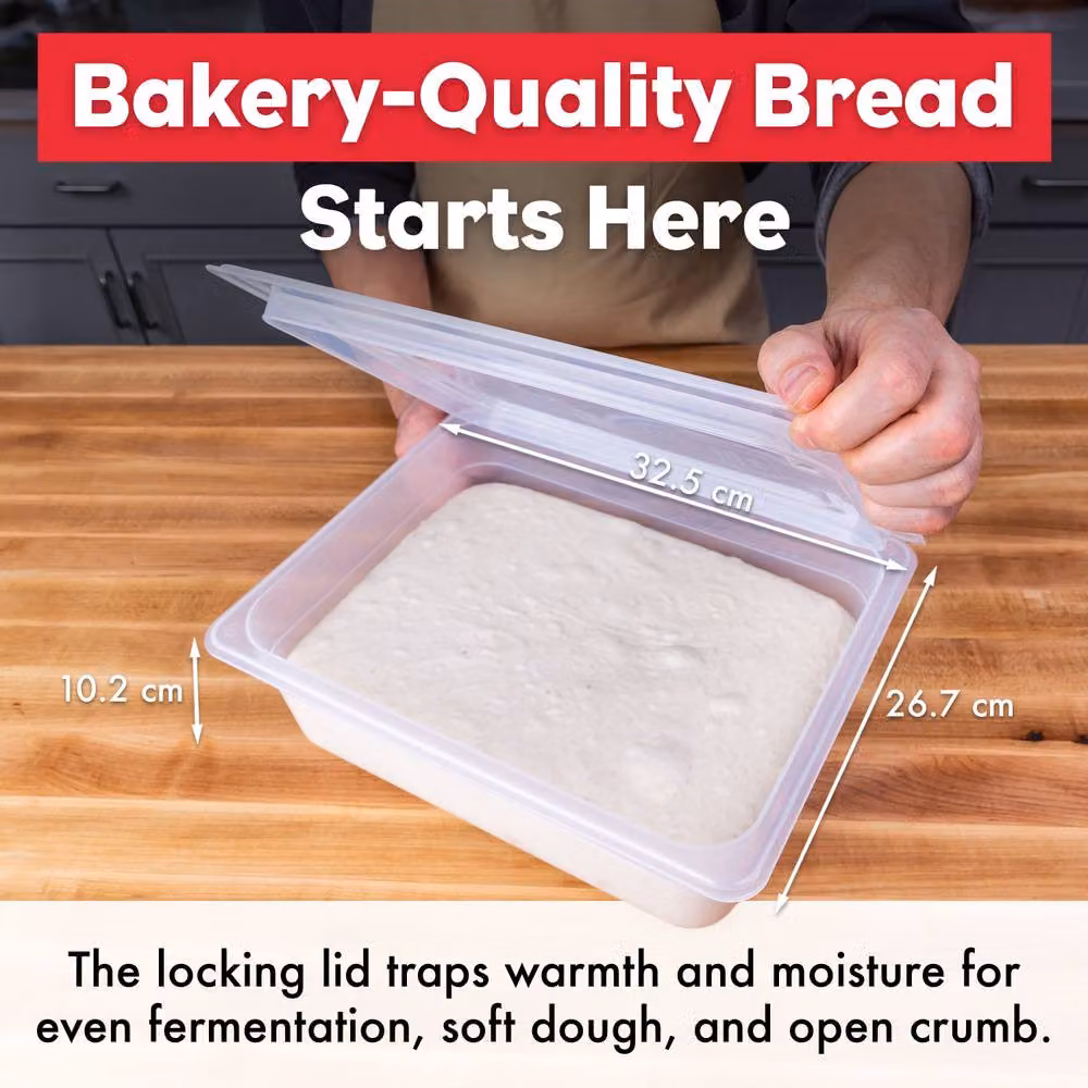 Brod & Taylor Transparent Rectangular Plastic Proofing Container with 6L Capacity – 2