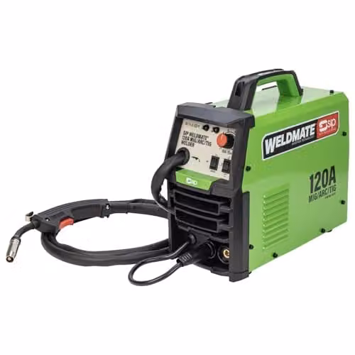 SIP Weldmate 120A 3-in-1 MIG ARC TIG Inverter Welding Machine, Green