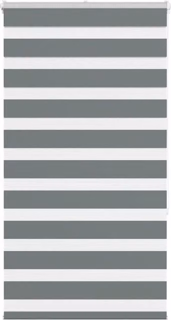Berkfield Home Zebra Blind in Dark Grey, W: 70 cm, H: 150 cm – 1