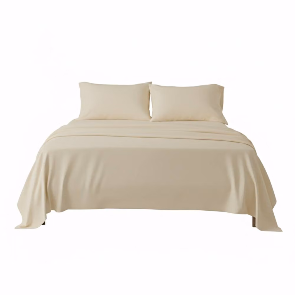 Snug City Cream Flannelette Cotton Duvet Cover and Pillowcase Set, W/D/H: 200 x 200 cm – 2