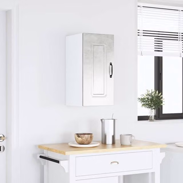 Berkfield Home Kalmar Wall Cabinet in Concrete Grey Matt Engineered Wood