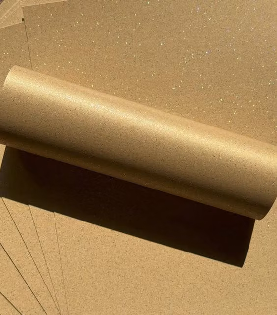 Syntego 10 Sheets of A4 Harvest Gold Iridescent Sparkle Construction Paper