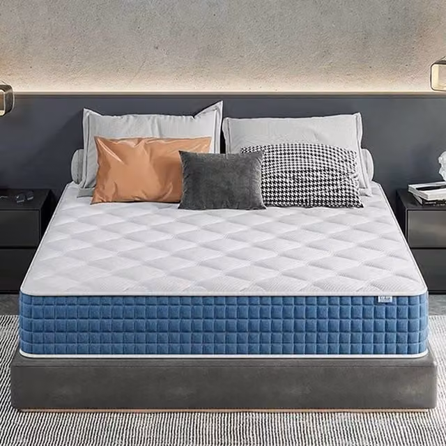 FORGEVIO Small Double Luxury Orthopaedic Mattress in Blue, W/D/H: 120 x 190 x 25 cm – 1