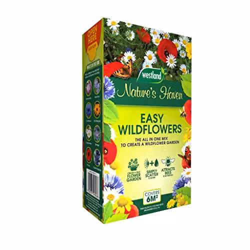 Unwins Natures Haven Easy Wildflower Mix Multicolour Flower Seeds, 1.2kg – 1