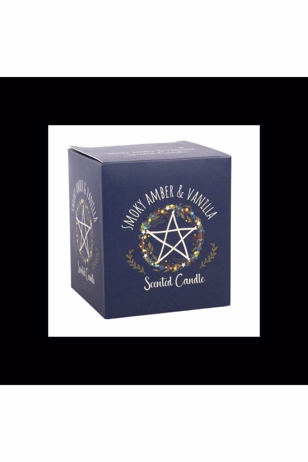 KDMD Solstice Wreath Smoky Amber & Vanilla Botanical Pentagram Glass Jar Candle in Multicolour – 2