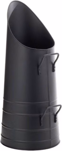 Leecroft Heavy Duty Coal Hod in Black with Wire Handle, 53.34 cm