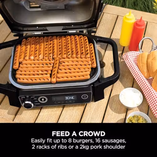 Ninja Woodfire Electric BBQ Grill and Smoker, Tabletop Hot Air Model, Grey and Black – 10
