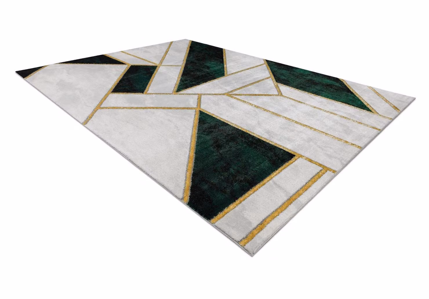 RugsX Emerald Green Geometric Rectangular Rug W: 80 cm, L: 150 cm – 4