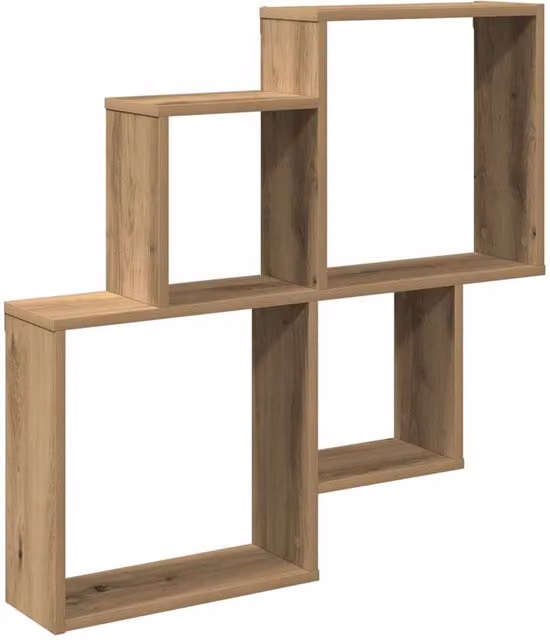 Berkfield Home Artisan Oak Wall Shelf, Brown, W: 80 cm, D: 15 cm, H: 78.5 cm – 1