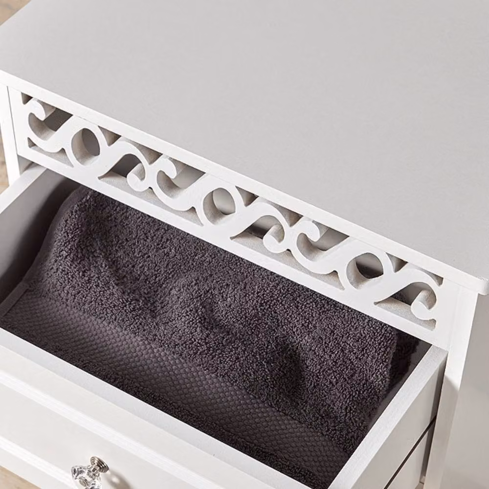 Home Source White Wooden 3 Drawer Chest Storage Organiser – 2