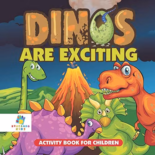 Educando Kids Dinos Are Exciting! Activity Book for Children, Multicolour