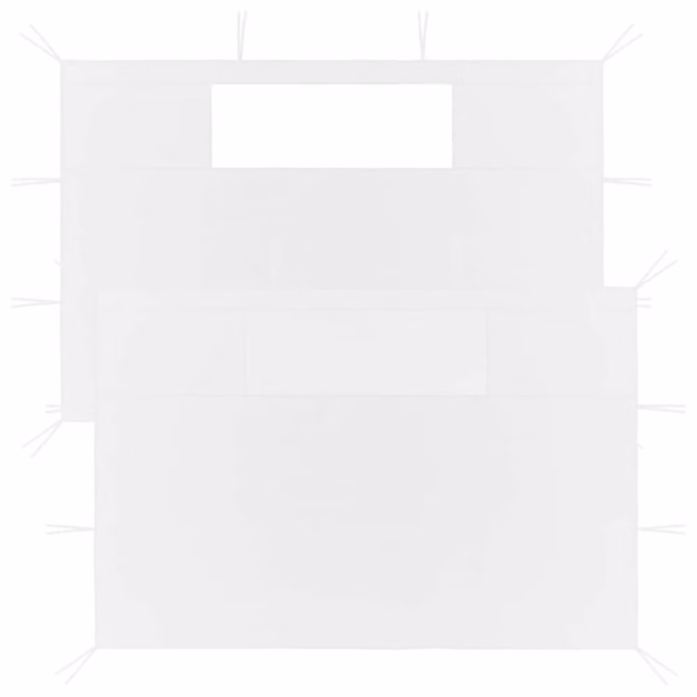 Berkfield Home Gazebo Sidewalls with Windows, 2 Pieces, White