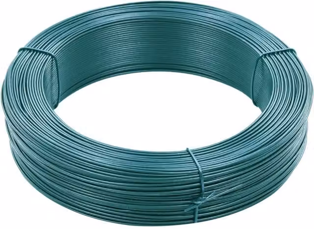 Berkfield Home Green Plastic Coated Steel Fence Binding Wire, 250 m, 0.9/1.4 mm