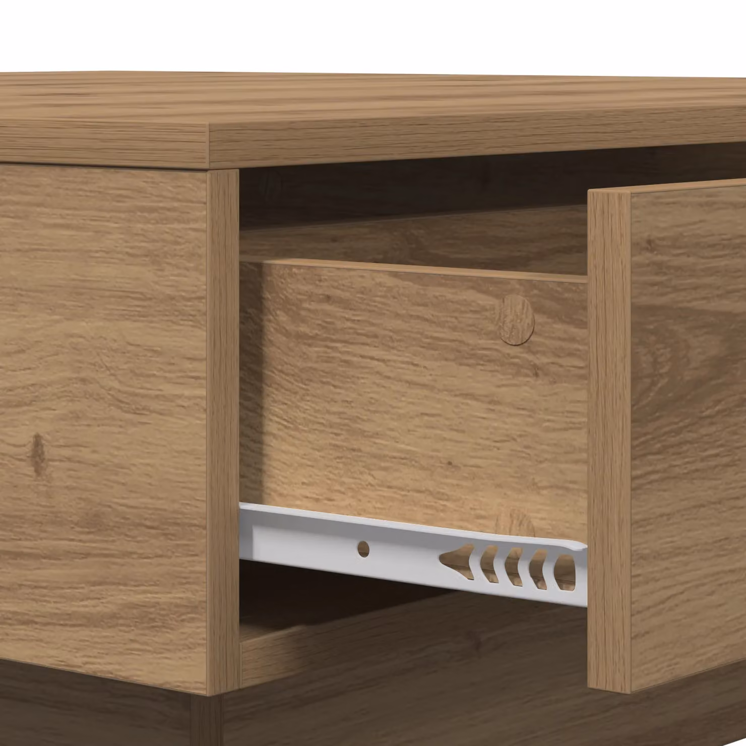 Berkfield Home Artisan Oak Veneer Coffee Table with Storage, Brown, W: 90 cm, D: 90 cm, H: 28 cm – 3