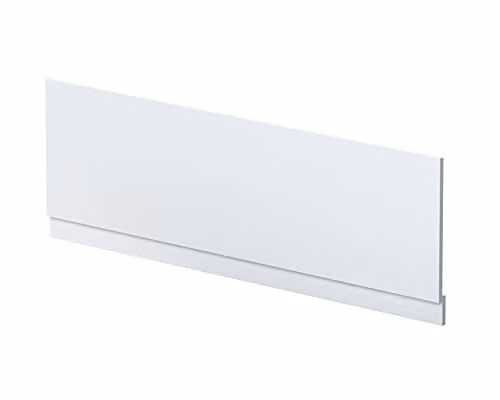 nuie MOF177 Blocks Modern Bathroom Front Bath Panel and Plinth, Satin White