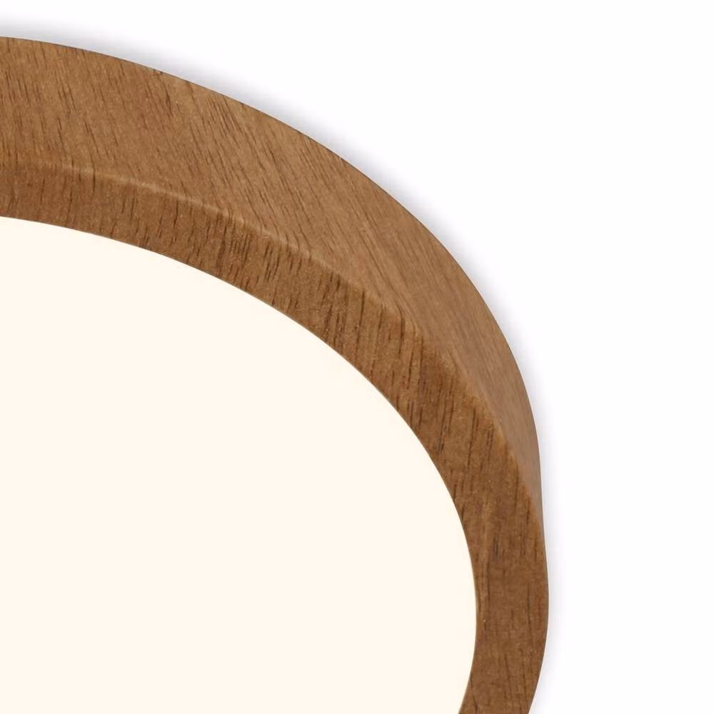 Briloner Wood Effect LED Ceiling Light, Brown, 16W, 2000lm, 3000K, Diameter: 28 cm – 4