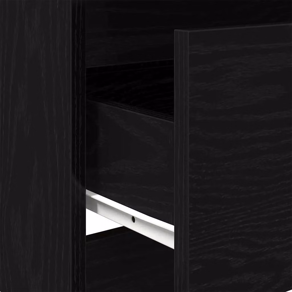 Berkfield Home Black Oak Sideboard, W/D/H: 60 x 35 x 76 cm – 6
