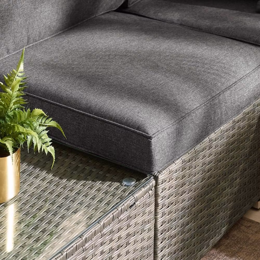 FurnitureboxUK Orlando 10 Seat Modular Outdoor Garden Rattan Sofa Set in Grey – 3